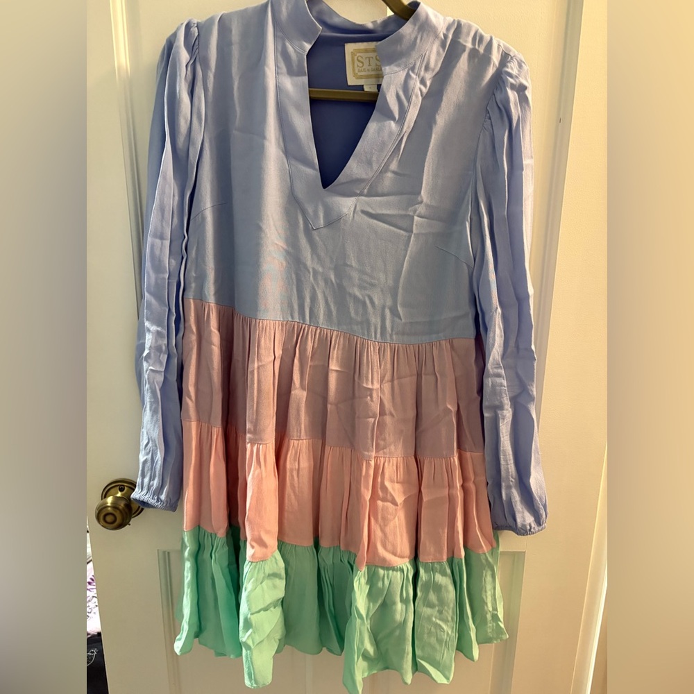 Sail to sable x style charade resort collection Charlotte Colorblock dress S - Picture 2 of 4